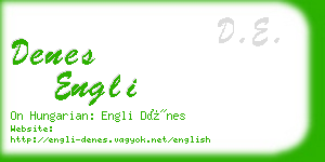 denes engli business card